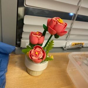 Pink and Yellow Flower Pot Decor